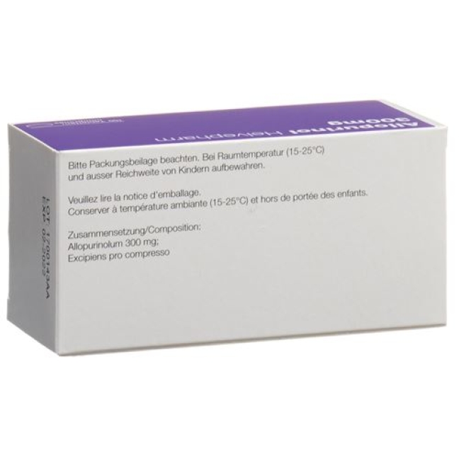 Allopurinol Helvepharm 300 mg 100 tablets Allopurinol Helvepharm 300 mg 100 tablets