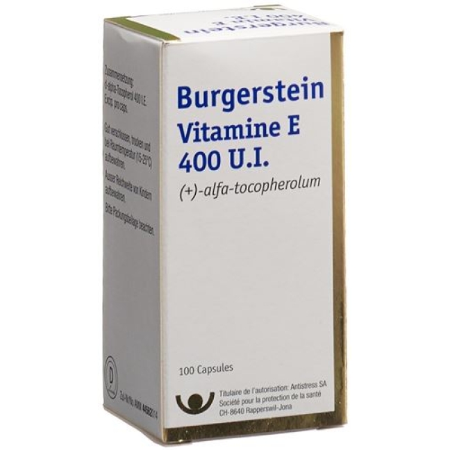 Burgerstein Vitamin E 400 I.E. 100 Kaps Burgerstein Vitamin E 400 I.E. 100 Kaps