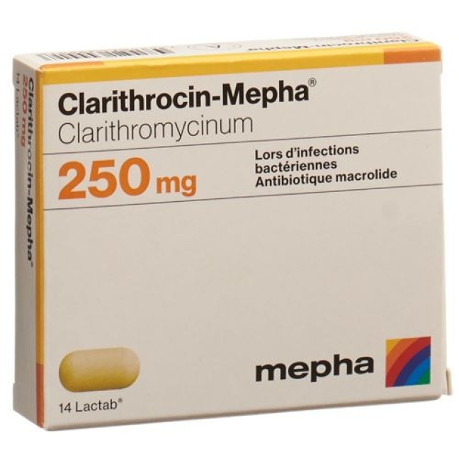 Clarithrocin Mepha 250 mg 20 Lactabs Clarithrocin Mepha 250 mg 20 Lactabs