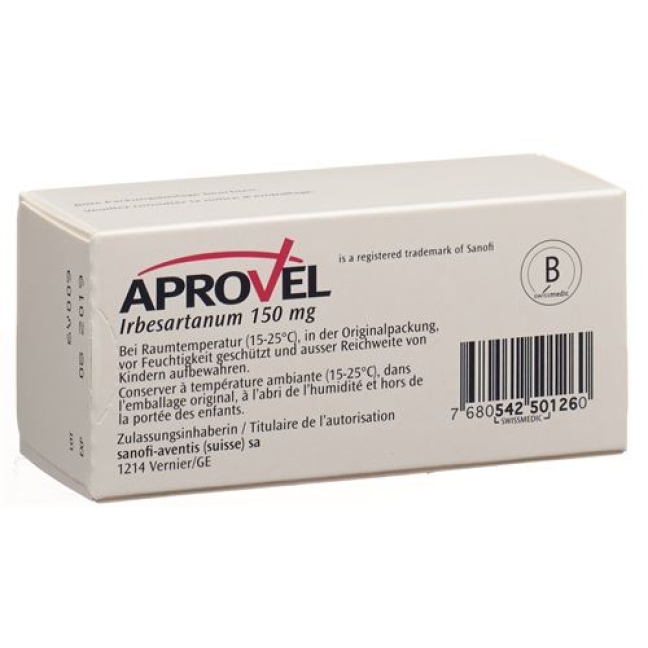 Aprovel 150 mg 98 filmtablets Aprovel 150 mg 98 filmtablets