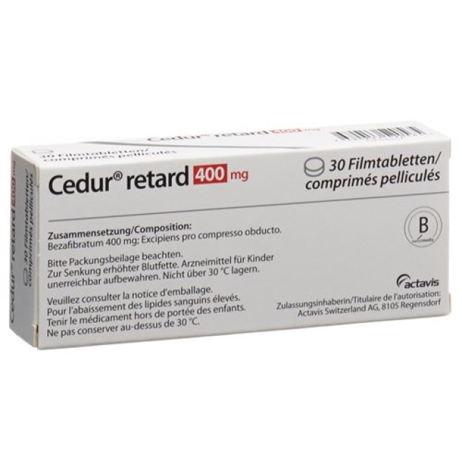 Cedur Retard 400 mg 30 filmtablets Cedur Retard 400 mg 30 filmtablets