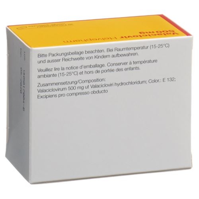 Valaciclovir Helvepharm 500 mg 30 filmtablets Valaciclovir Helvepharm 500 mg 30 filmtablets