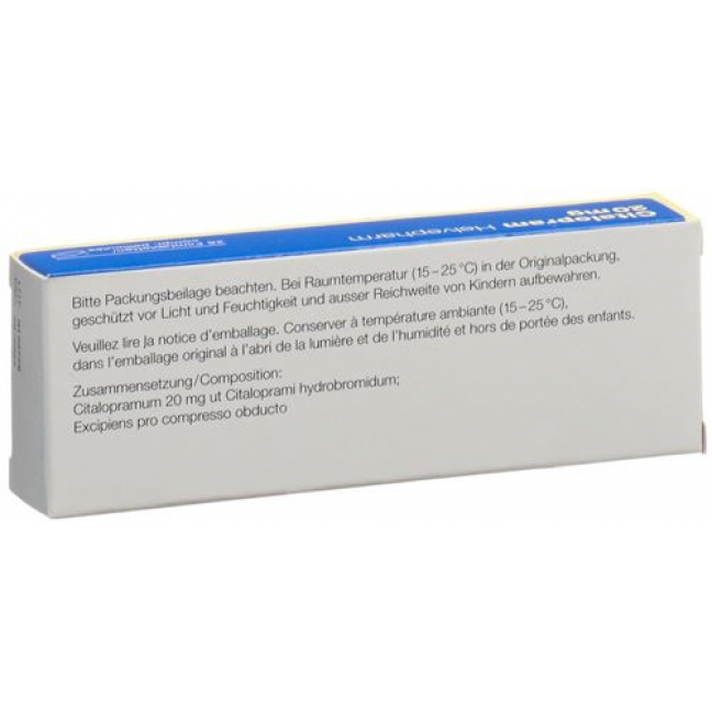 Citalopram Helvepharm 20 mg 28 filmtablets