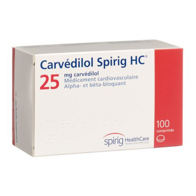 Карведилол Спириг 25 мг 100 таблеток