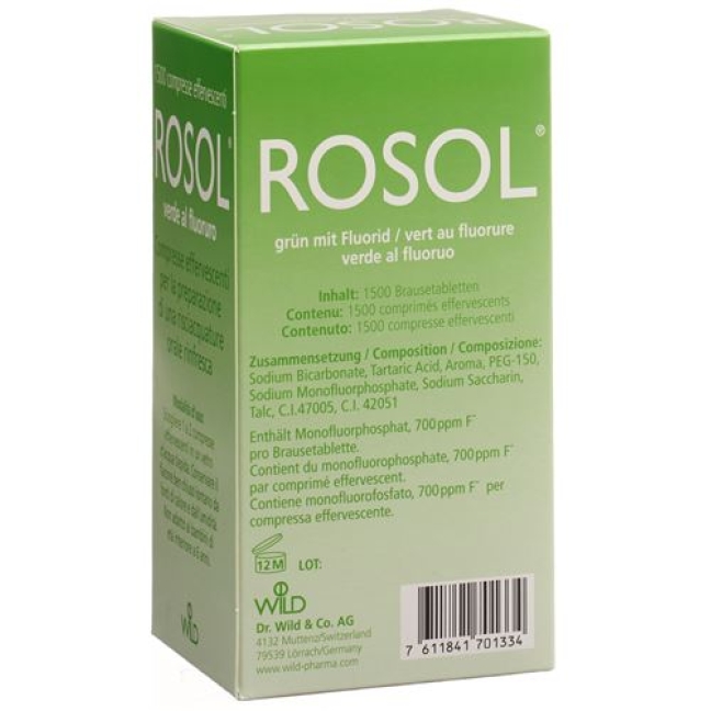 Rosol Fluorid в растворимых таблетках 1500 штук Rosol Fluorid в растворимых таблетках 1500 штук