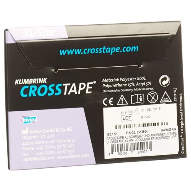 Crosstape Schmerz- Akupunkturtape XL 40 штук