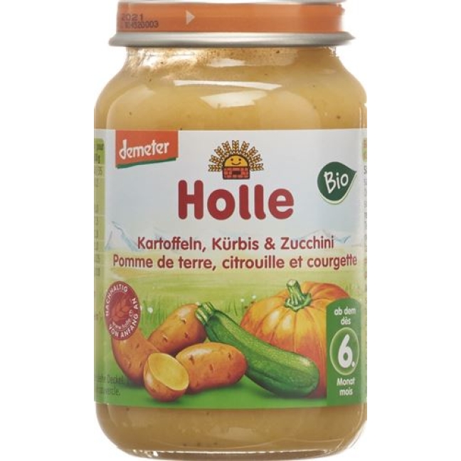 Holle Zucchini Kurbis Kartoffeln ab dem 4. Monat Bio Glas 190г