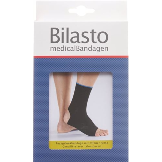 Bilasto Fussgelenkbandage Ferse Offen размер M Schwarz/Blau