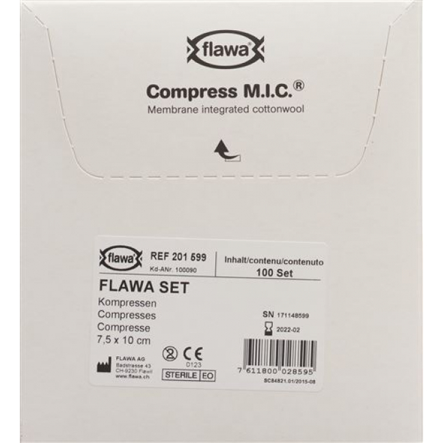 Flawa Mic Kompressen 7.5x10см стерильный 100 пакетиков