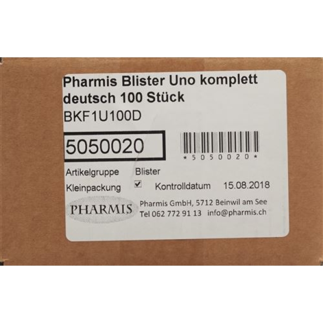 PHARMIS BLISTER UNO KOMPLETT