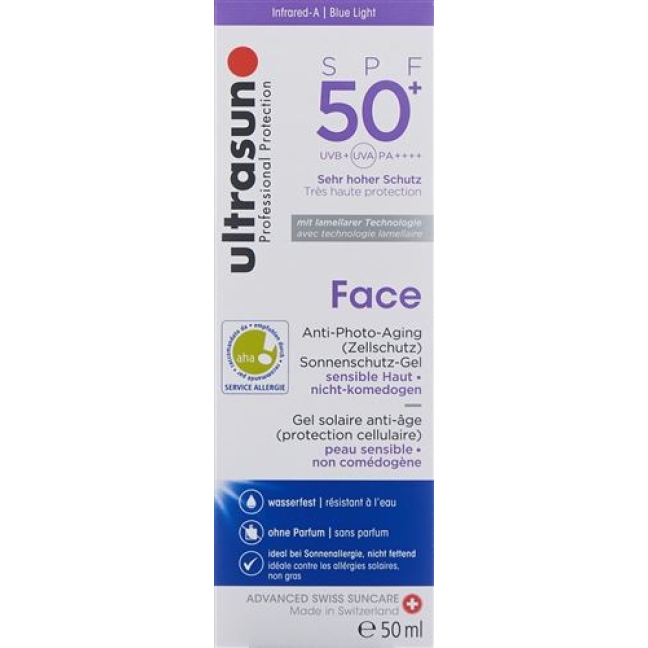 Ultrasun Face Sonnenschutzfaktor 50+ 50мл