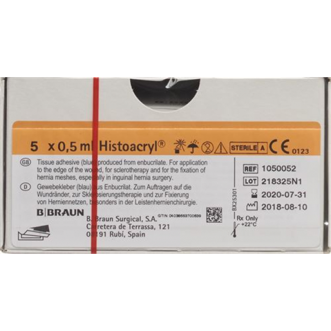 Histoacryl Blau раствор 5 ампул 0.5г