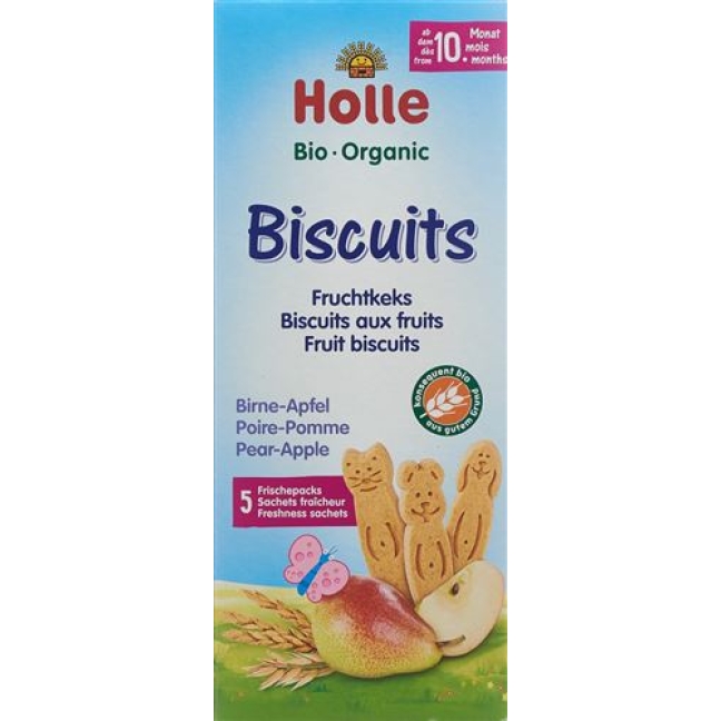 Holle Bio-Biscuits Birne Apfel 125г Holle Bio-Biscuits Birne Apfel 125г