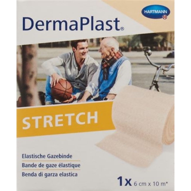 Dermaplast Stretch марлевый бинт телесный цвет 6смx10м Dermaplast Stretch марлевый бинт телесный цвет 6смx10м