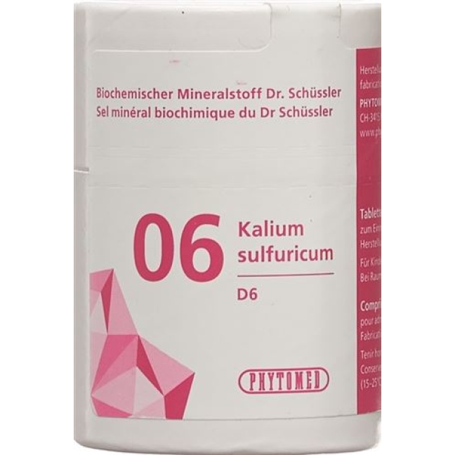 Phytomed Schussler Nr. 6 Kal Sulf в таблетках, D 6 50г Phytomed Schussler Nr. 6 Kal Sulf в таблетках, D 6 50г