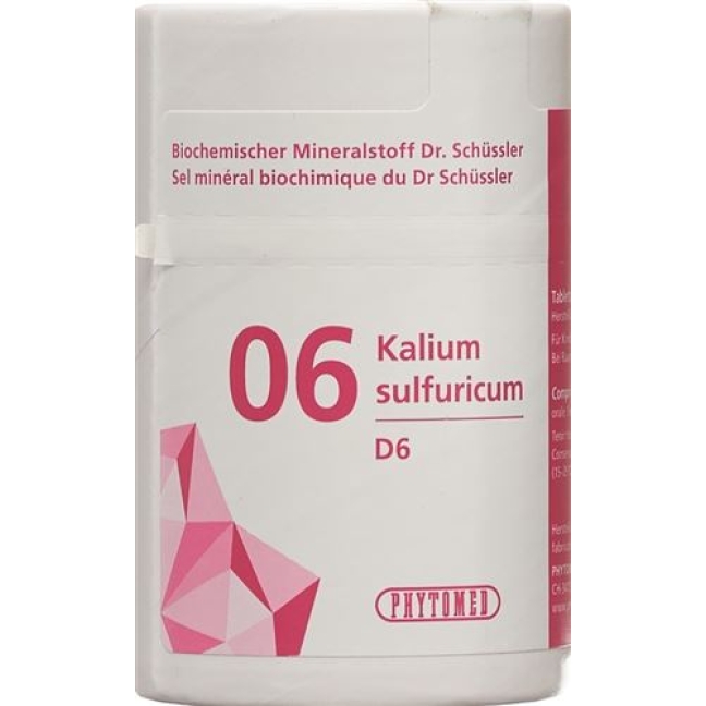 Phytomed Schussler Nr. 6 Kal Sulf в таблетках, D 6 100г Phytomed Schussler Nr. 6 Kal Sulf в таблетках, D 6 100г