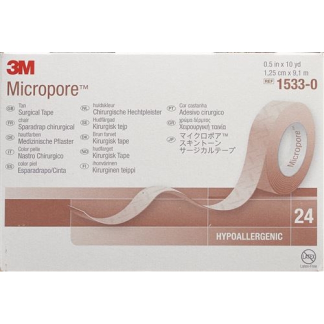 3M Micropore Heftpflaster ohne диспенсер 12.5мм x 9.14m телесный цвет 24 штуки 3M Micropore Heftpflaster ohne диспенсер 12.5мм x 9.14m телесный цвет 24 штуки