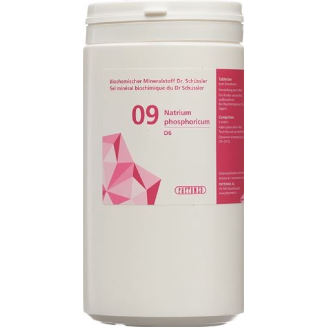 Phytomed Schussler Nr. 9 Natr Phos в таблетках, D 6 1кг Phytomed Schussler Nr. 9 Natr Phos в таблетках, D 6 1кг