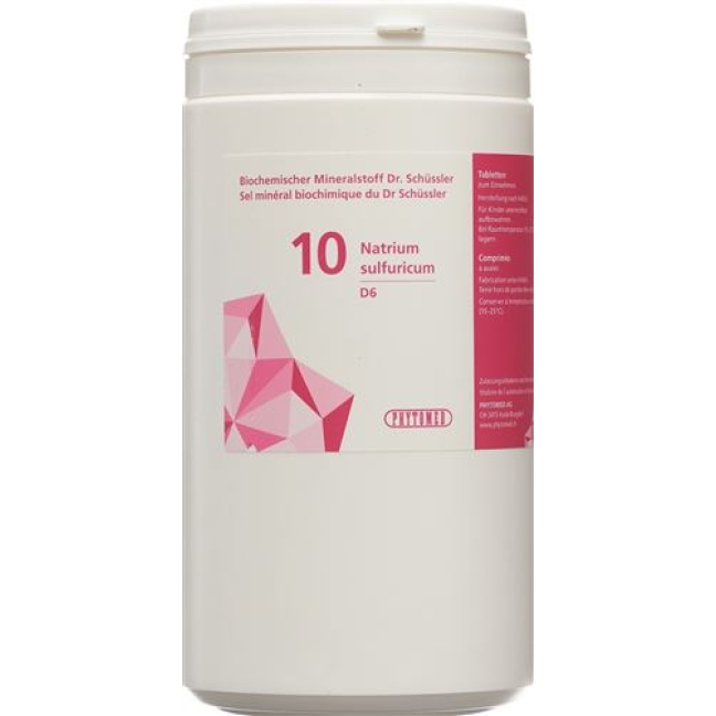 Phytomed Schussler Nr. 10 Natr Sulf в таблетках, D 6 1кг Phytomed Schussler Nr. 10 Natr Sulf в таблетках, D 6 1кг