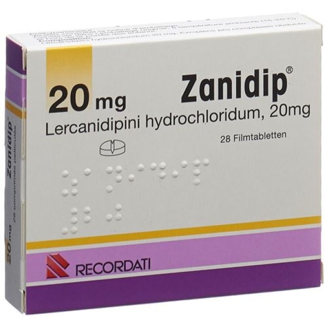 Zanidip 20 mg 28 filmtablets Zanidip 20 mg 28 filmtablets