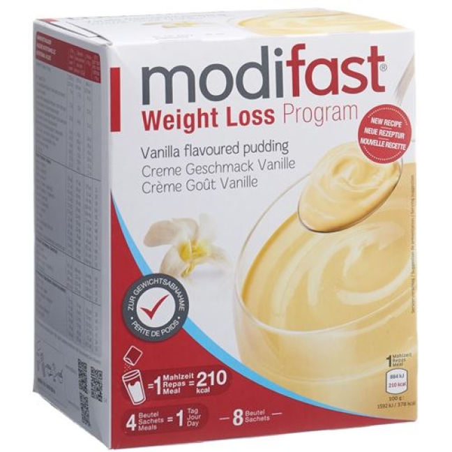 Modifast Programm Creme Vanille 8x 55г Modifast Programm Creme Vanille 8x 55г