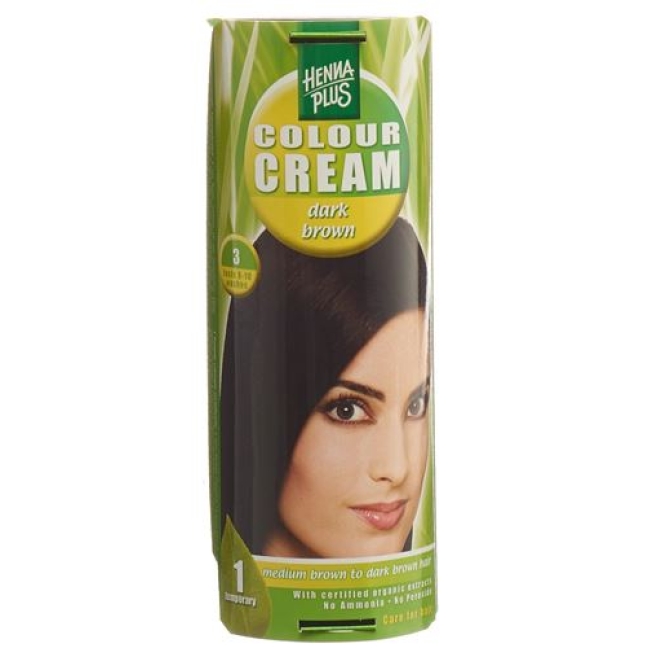 Henna Plus Colour крем 3 Dunkelbraun 60г