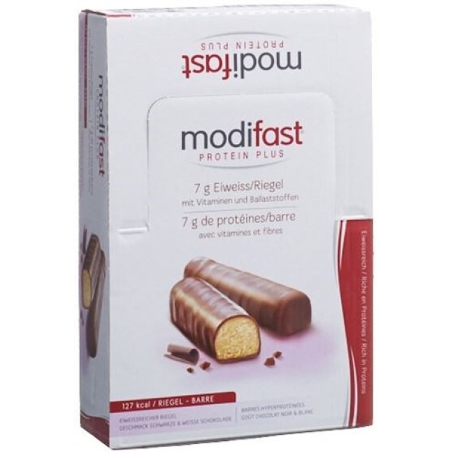 Modifast Snack Riegel schwarze und weisse Schokolade 24 x 31g Modifast Snack Riegel schwarze und weisse Schokolade 24 x 31g