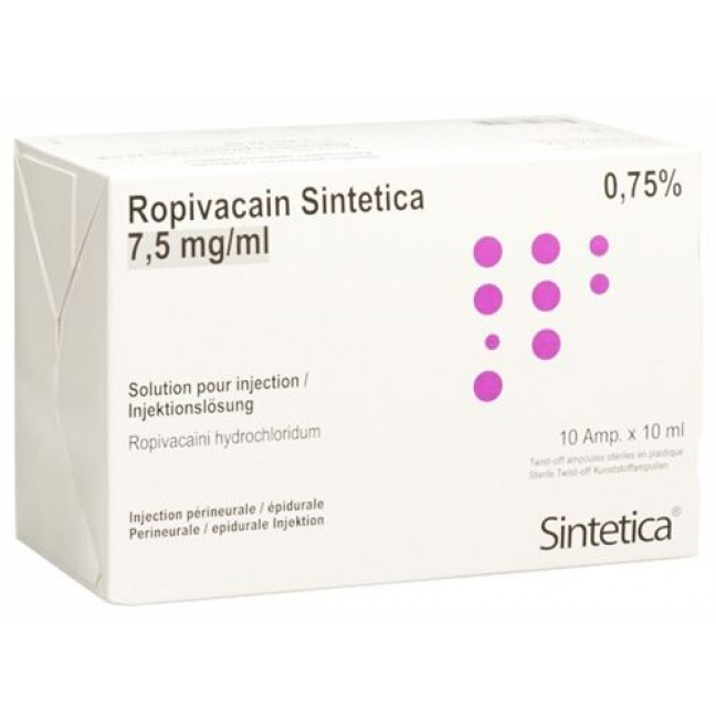 ROPIVACAIN SINTETICA 7.5 MG/ML