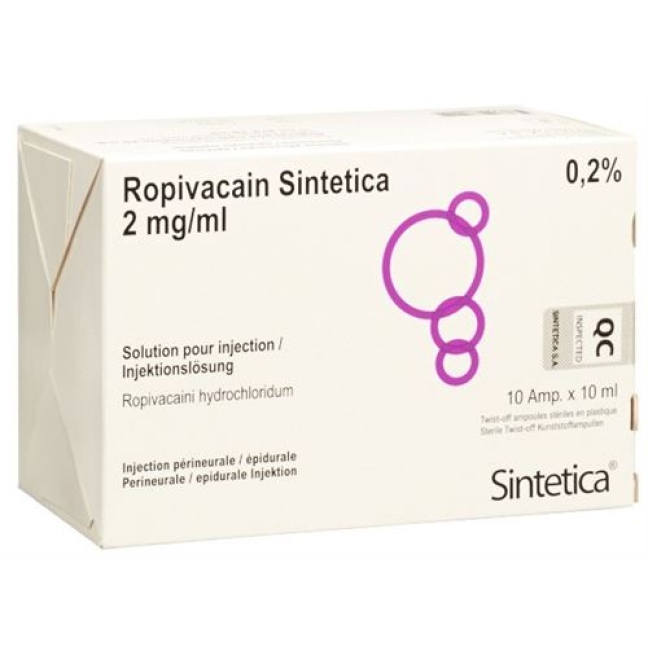 ROPIVACAIN SINTETICA 2 MG/ML 1