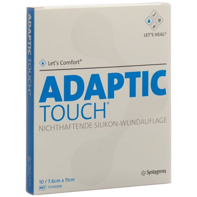 Let’s Comfort Adaptic Touch Silikon-Wundauflage 7.6смx11см 10 шт