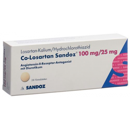 CO Losartan Sandoz 100/25 mg 28 filmtablets