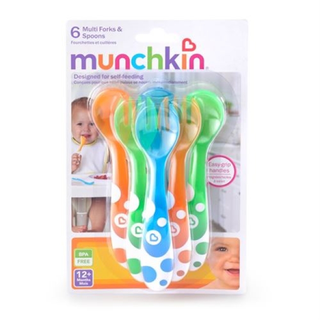 Munchkin Loffel und Gabel Farbig 6 штук Munchkin Loffel und Gabel Farbig 6 штук