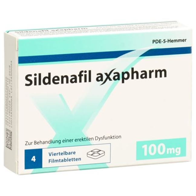 Sildenafil Axapharm 100 mg 24 filmtablets Sildenafil Axapharm 100 mg 24 filmtablets