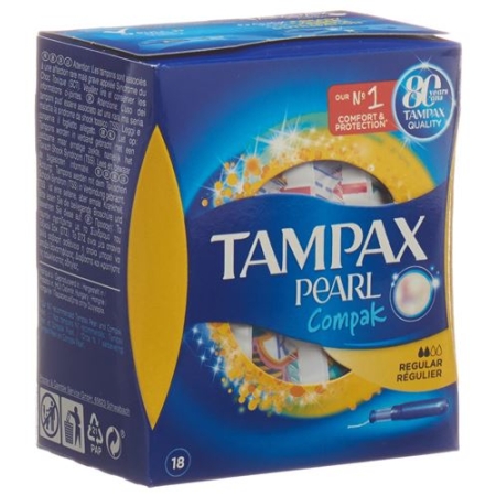 Tampax Tampons Compak Pearl Regular 18 штук Tampax Tampons Compak Pearl Regular 18 штук