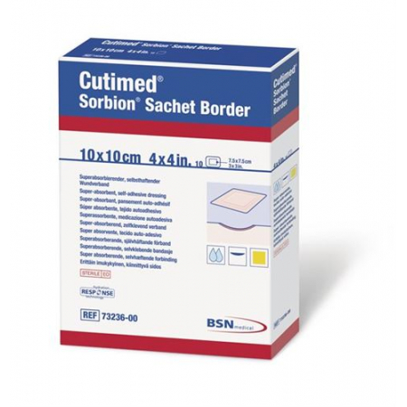 Cutimed Sorbion Sachet Border 10x10см 10 штук