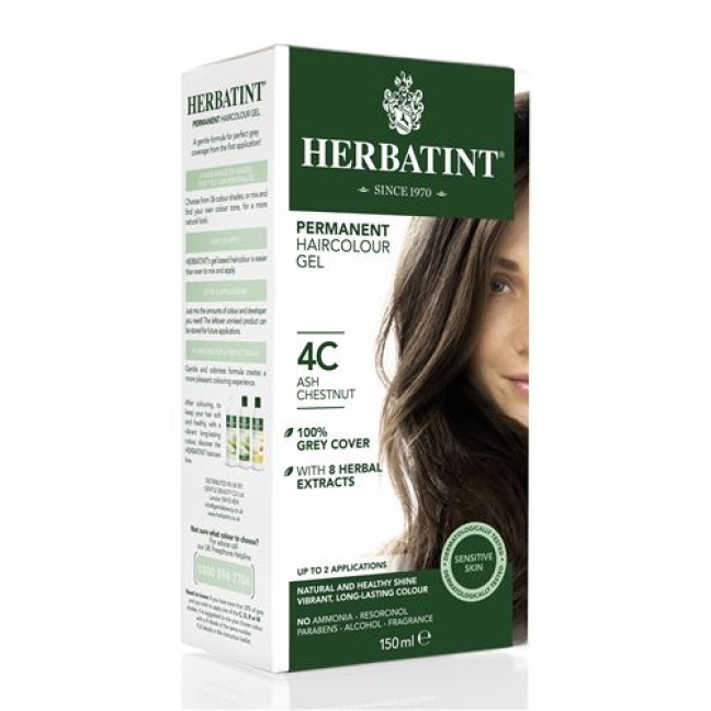 Herbatint Haarfarbegel 4c Asch Braun 150мл Herbatint Haarfarbegel 4c Asch Braun 150мл