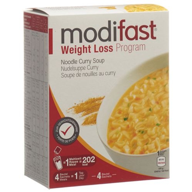 Modifast Programm Nudelsuppe Curry 4x 55г Modifast Programm Nudelsuppe Curry 4x 55г