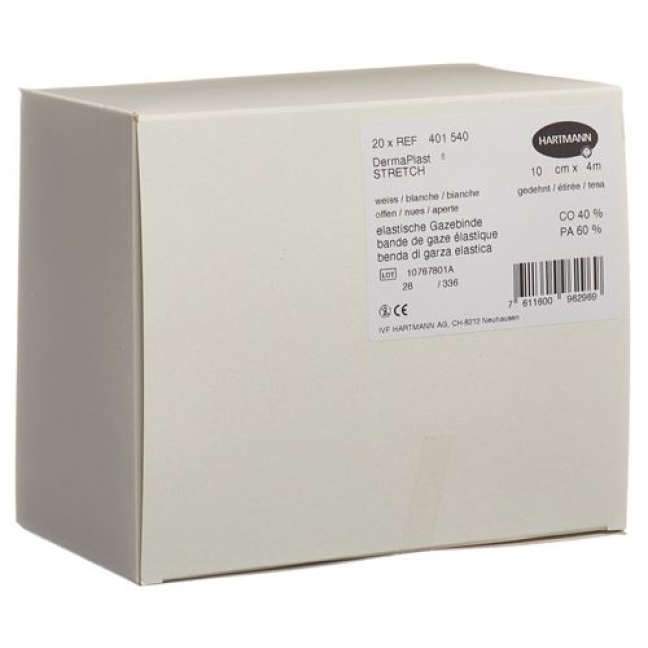 Dermaplast Stretch марлевый бинт Weiss 10смx4m 20 штук Dermaplast Stretch марлевый бинт Weiss 10смx4m 20 штук