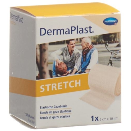 Dermaplast Stretch марлевый бинт телесный цвет 6смx10м Dermaplast Stretch марлевый бинт телесный цвет 6смx10м
