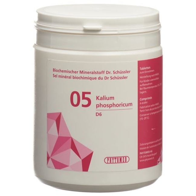 Phytomed Schussler Nr. 5 Kal Phos в таблетках, D 6 500г Phytomed Schussler Nr. 5 Kal Phos в таблетках, D 6 500г
