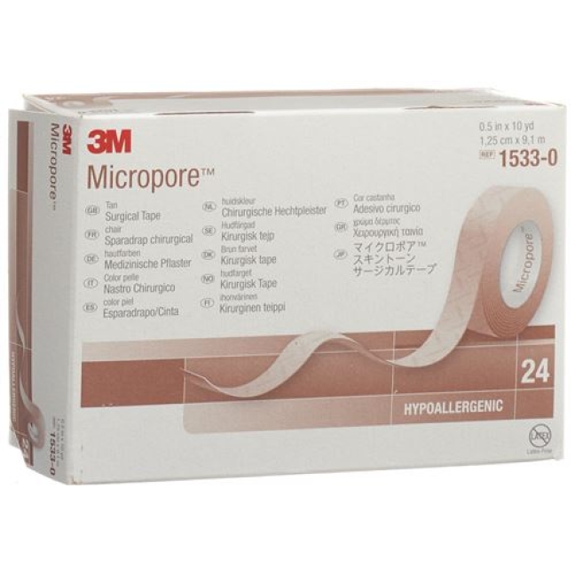 3M Micropore Heftpflaster ohne диспенсер 12.5мм x 9.14m телесный цвет 24 штуки 3M Micropore Heftpflaster ohne диспенсер 12.5мм x 9.14m телесный цвет 24 штуки