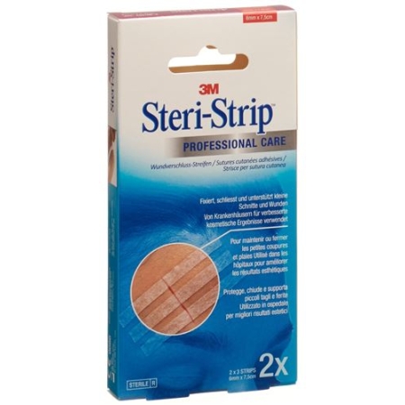 3M Steri Strip Elastisch 6x75мм Beige 2x 3 штуки