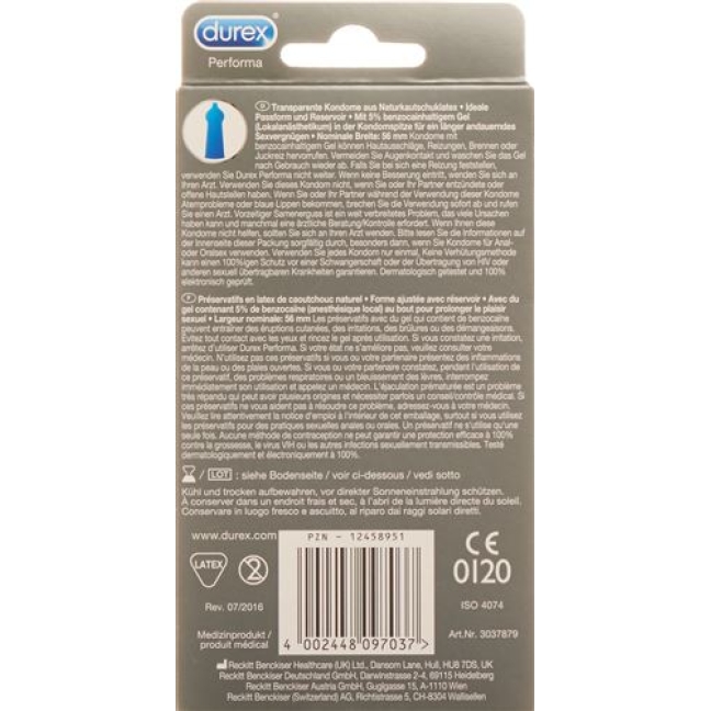Презервативы Durex Performa для длительного секса 14 шт.