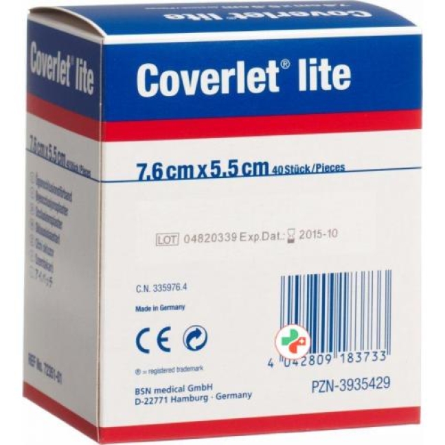 Coverlet Lite Occlusionspflaster 5.5x7.6см 40 штук Coverlet Lite Occlusionspflaster 5.5x7.6см 40 штук