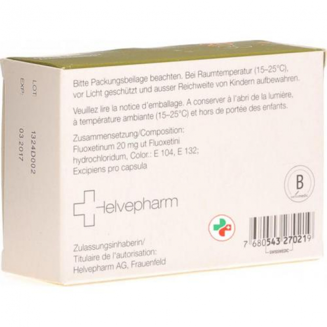 Флуоксетин Хелвефарм 20 мг 30 капсул