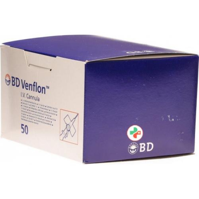 BD Venflon 2 1.2x45мм 18г Luer Grun 50 штук BD Venflon 2 1.2x45мм 18г Luer Grun 50 штук