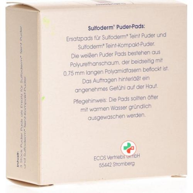 Sulfoderm S Puder Pads 3 штуки Sulfoderm S Puder Pads 3 штуки