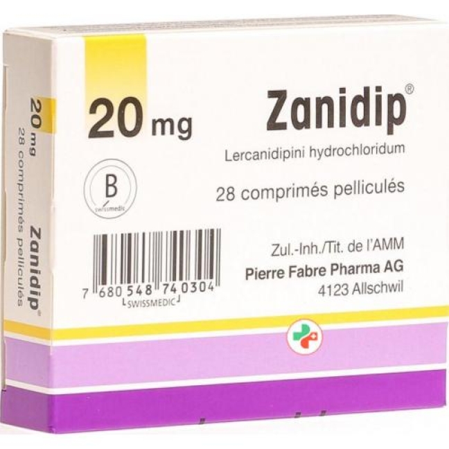 Zanidip 20 mg 28 filmtablets Zanidip 20 mg 28 filmtablets