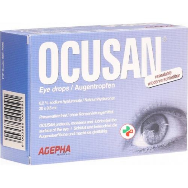 Ocusanкапли для глаз 20 Monodosis 0.5мл Ocusanкапли для глаз 20 Monodosis 0.5мл