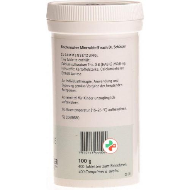 Pflueger Schussler Nr. 18 Calc Sulf в таблетках, D 6 100г Pflueger Schussler Nr. 18 Calc Sulf в таблетках, D 6 100г